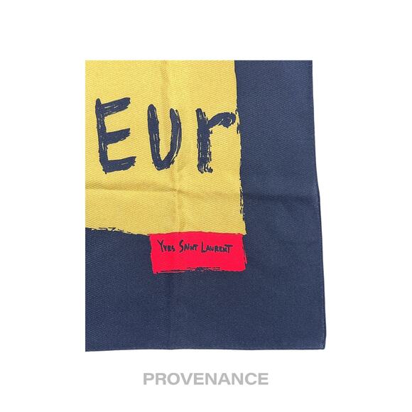 🔴 Yves Saint Laurent YSL Silk Scarf - Graffiti Multi 65 - Picture 4 of 6